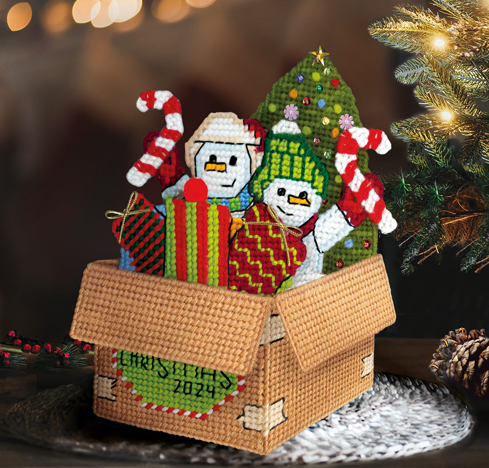 Snowman Box Plastic Canvas Kit