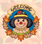 Scarecrow Wreath Plastic Canvas Kit