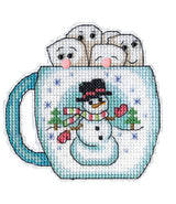 Holiday Mugs 14ct Plastic Canvas Ornaments