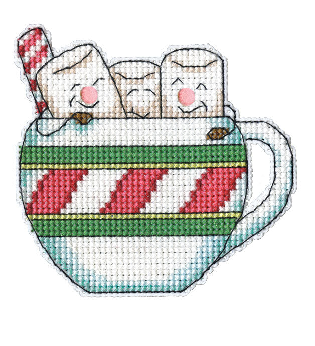 Holiday Mugs 14ct Plastic Canvas Ornaments