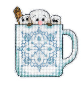 Holiday Mugs 14ct Plastic Canvas Ornaments