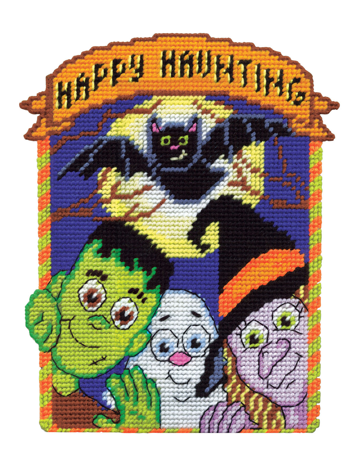 Tenture murale en toile en plastique Happy Haunting