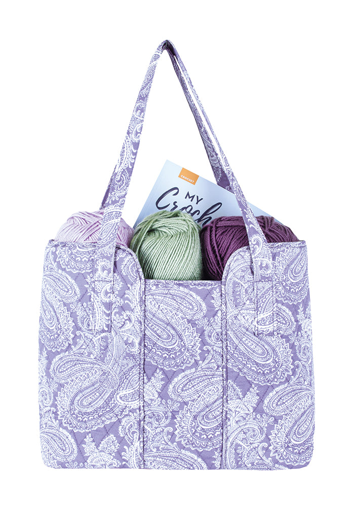 Periwinkle Paisley Tote Bag