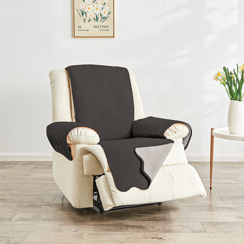 Lacey Solid Reversible Recliner Covers