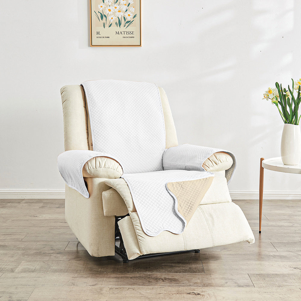 Lacey Solid Reversible Recliner Covers