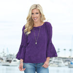 Purple Scoop Neck Tunic