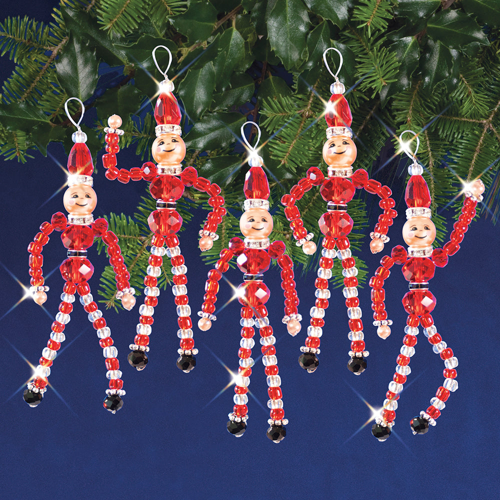 Santa's Elves Beaded Ornaments Kit