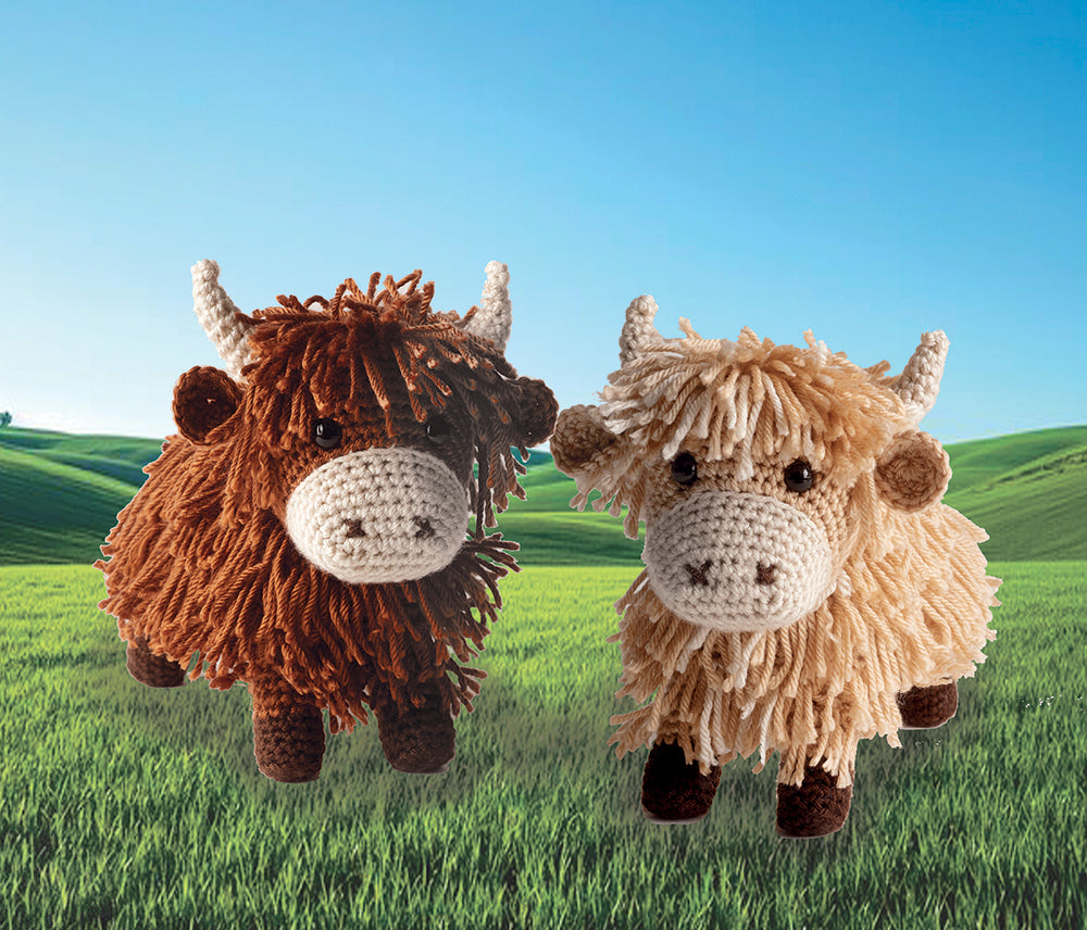 Kits Amigurumi de vaches des Highlands