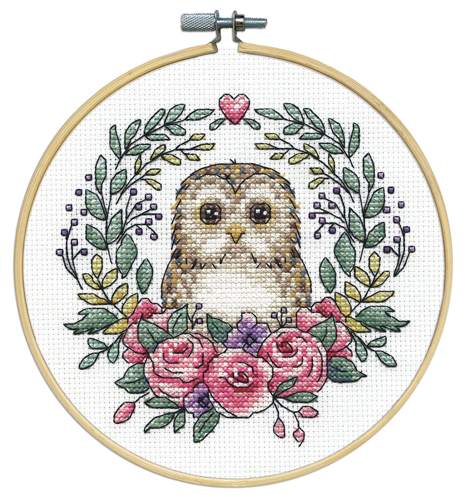 Kit de broderie au point de croix compté Hibou