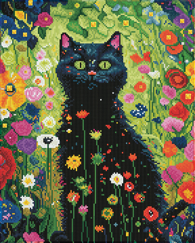 Garden Cat Diamond Painting Kit