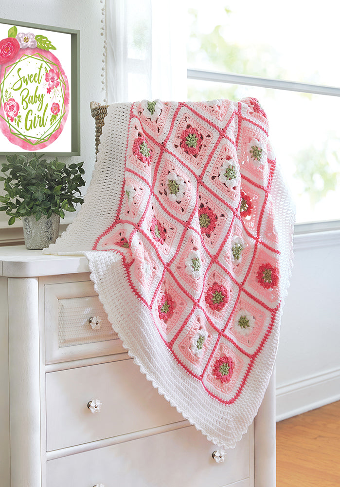 Little Miss Flower Baby Blanket Mary Maxim Ltd