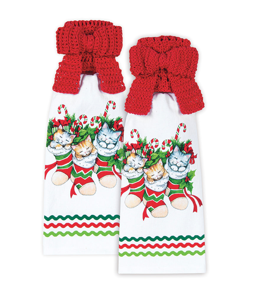 Meowy Christmas Stocking Towel & Topper Kit