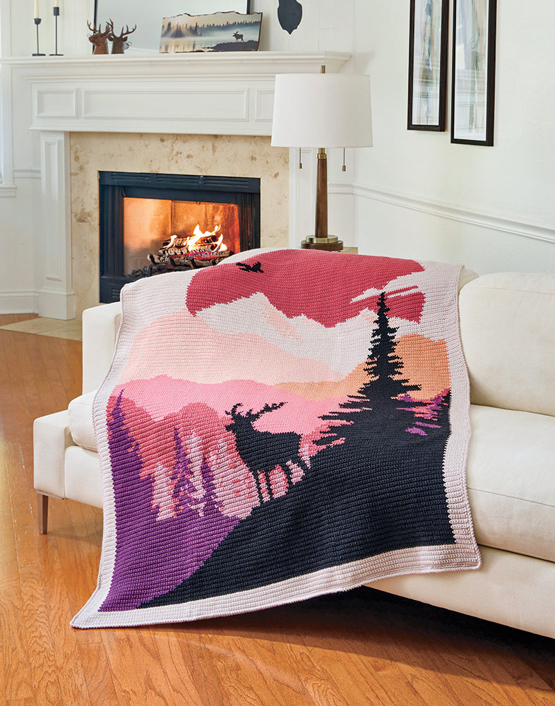 Mountain Sunset Blanket