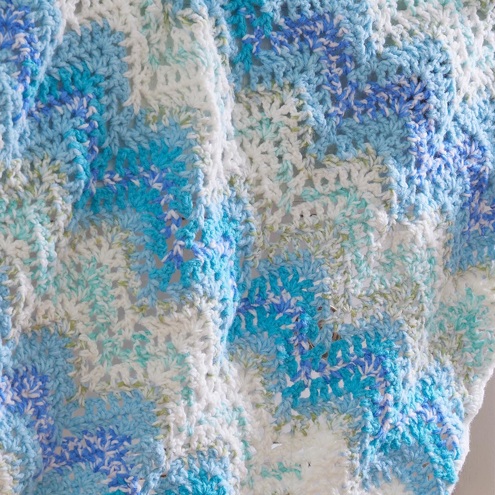 Rippled Columns Baby Blanket Pattern