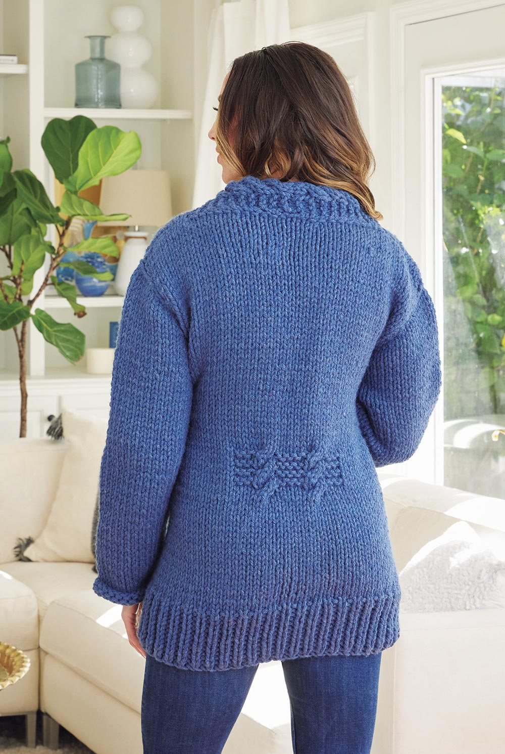 Cabled Trim Jacket Pattern