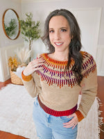 Mosaic Ridge Crochet Pullover