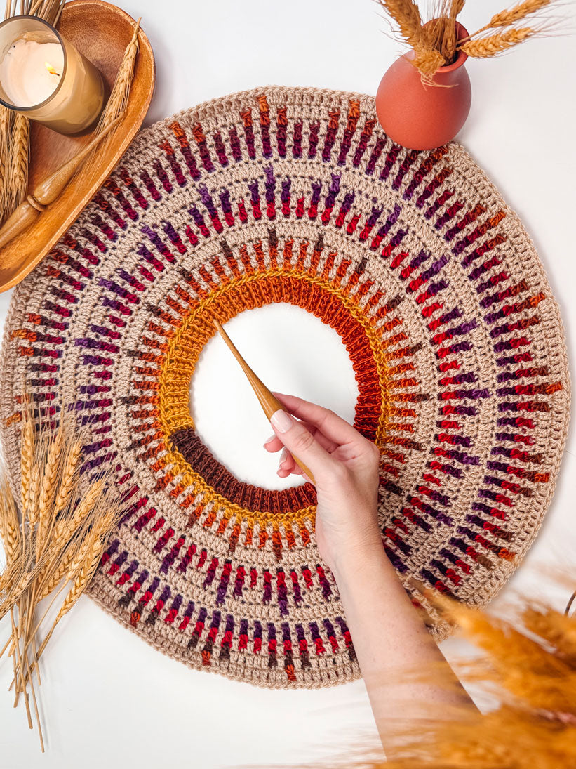 Mosaic Ridge Crochet Pullover