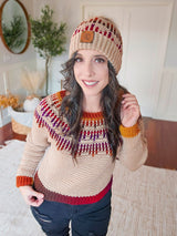 Mosaic Ridge Crochet Pullover