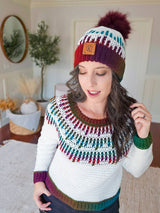 Mosaic Ridge Crochet Pullover