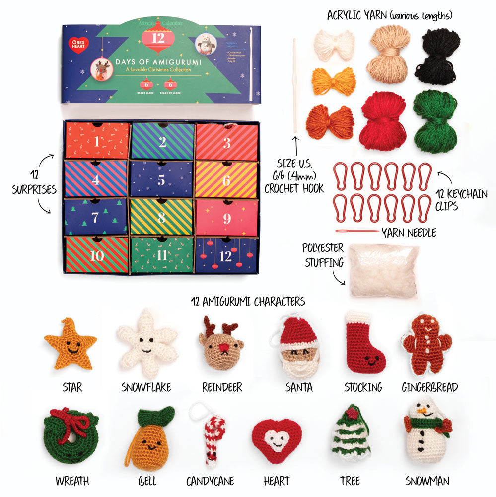 Red Heart 12 Days of Amigurumi Advent Calendar Kit