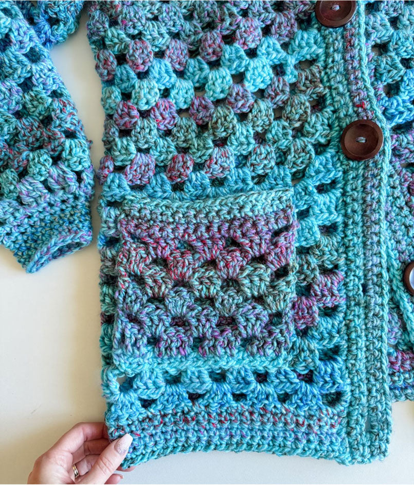 Chunky Granny Crochet Cardigan