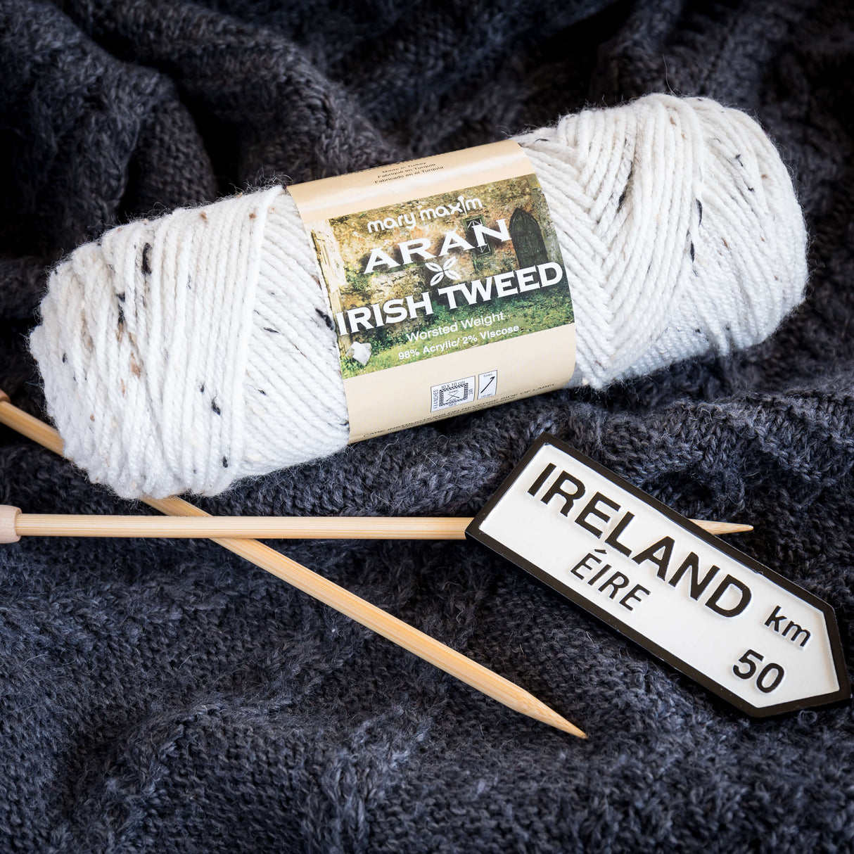 Fil de tweed irlandais Mary Maxim Aran