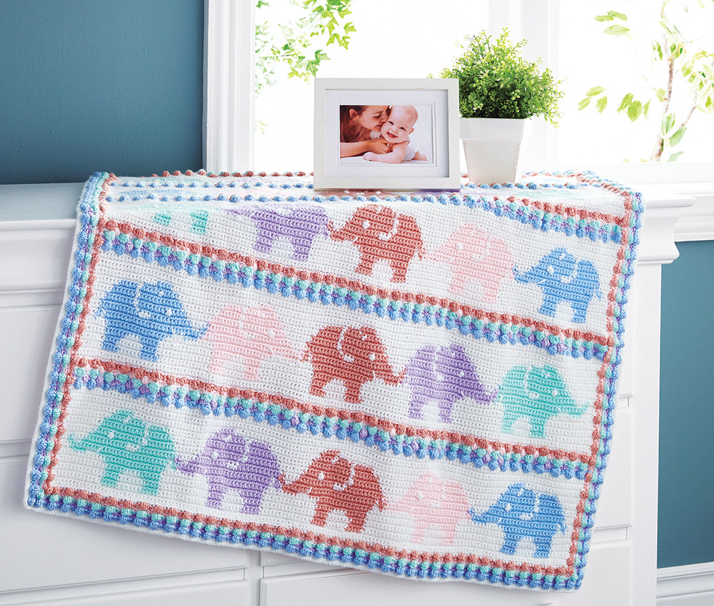 Elephant Parade Baby Blanket