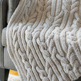 Cables & Ribs Blanket Pattern