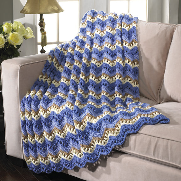 Modèle de crochet afghan gratuit Ocean Breeze