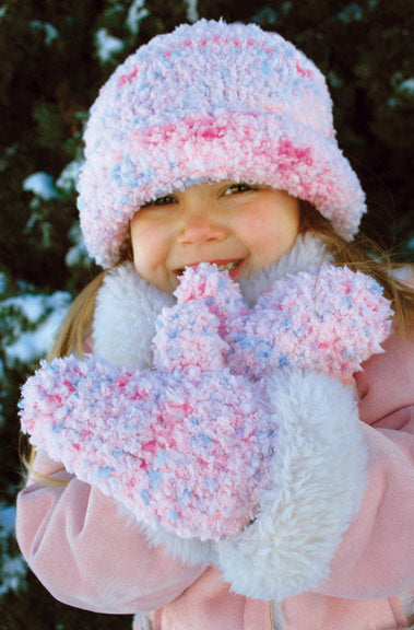 Modèle de tricot gratuit de chapeau et de mitaines à confettis