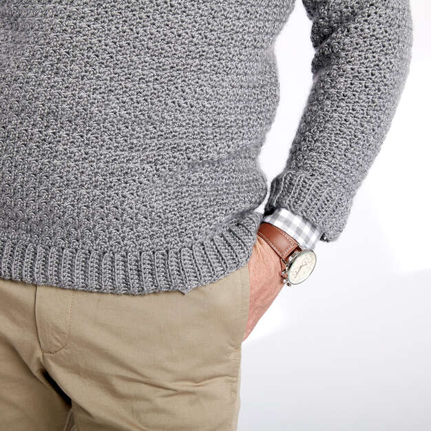 Crochet Crew Neck Pullover