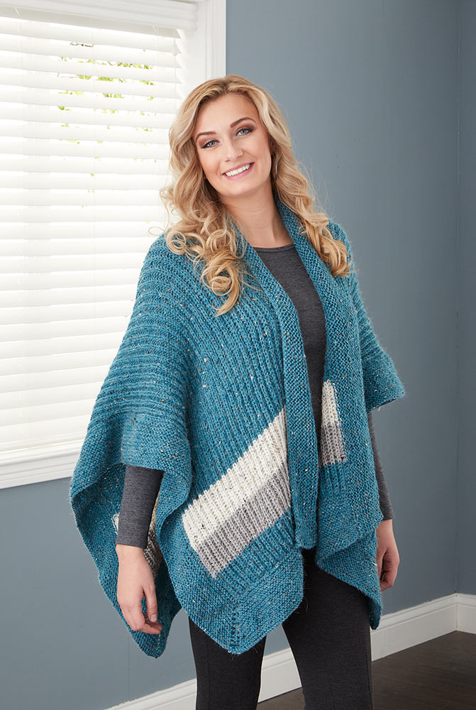 Striped Ruana Wrap