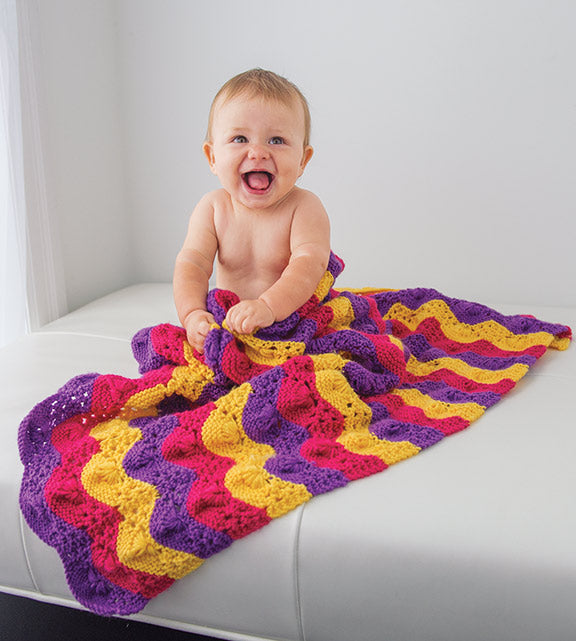 Modèle de couverture pour bébé festonné