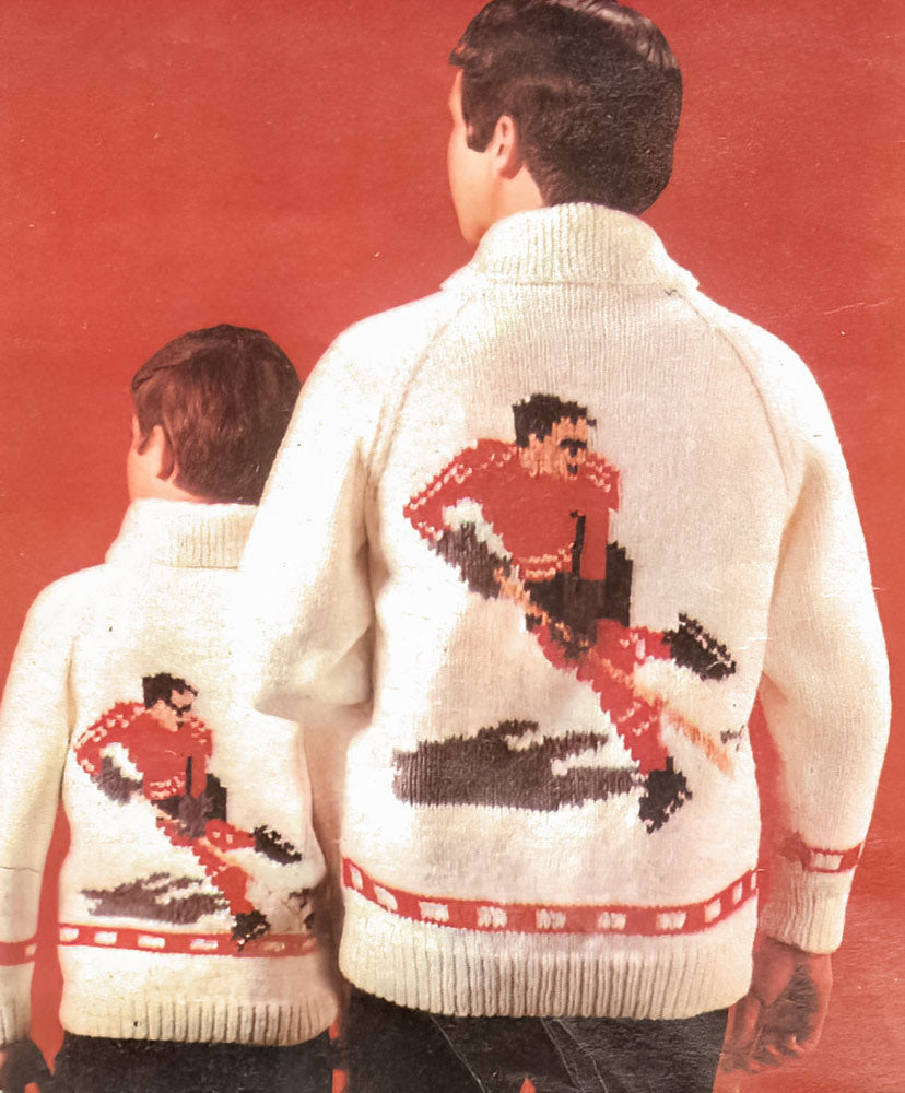 Modèle de cardigan de hockey