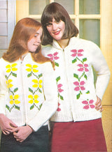 Ladies' Cardigan -  Rambling Rose Pattern