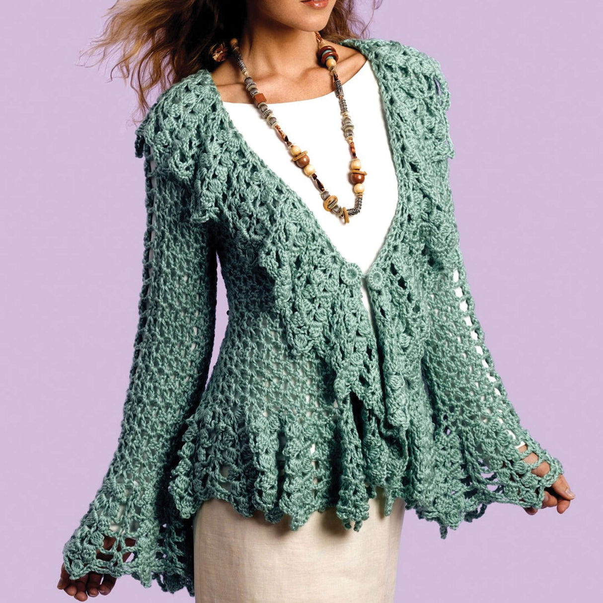 Free Soft Sage Circle Jacket Pattern