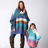 Free Mom and Me Crochet Ponchos Pattern