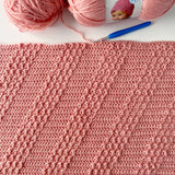 Free Crochet Diagonal Stripes Baby Blanket Pattern