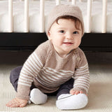 Modèle gratuit de pull et de chapeau en tricot Wee Stripes