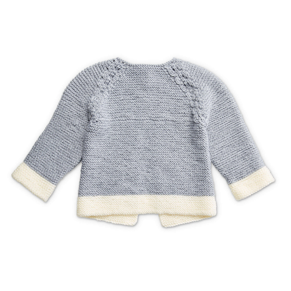 Modèle gratuit de cardigan pour bébé en tricot à détails trempés