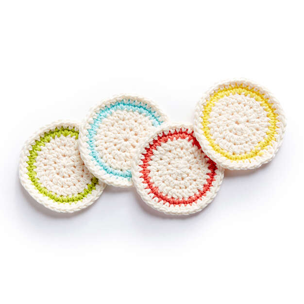 Modèle gratuit de sous-verres au crochet Round About