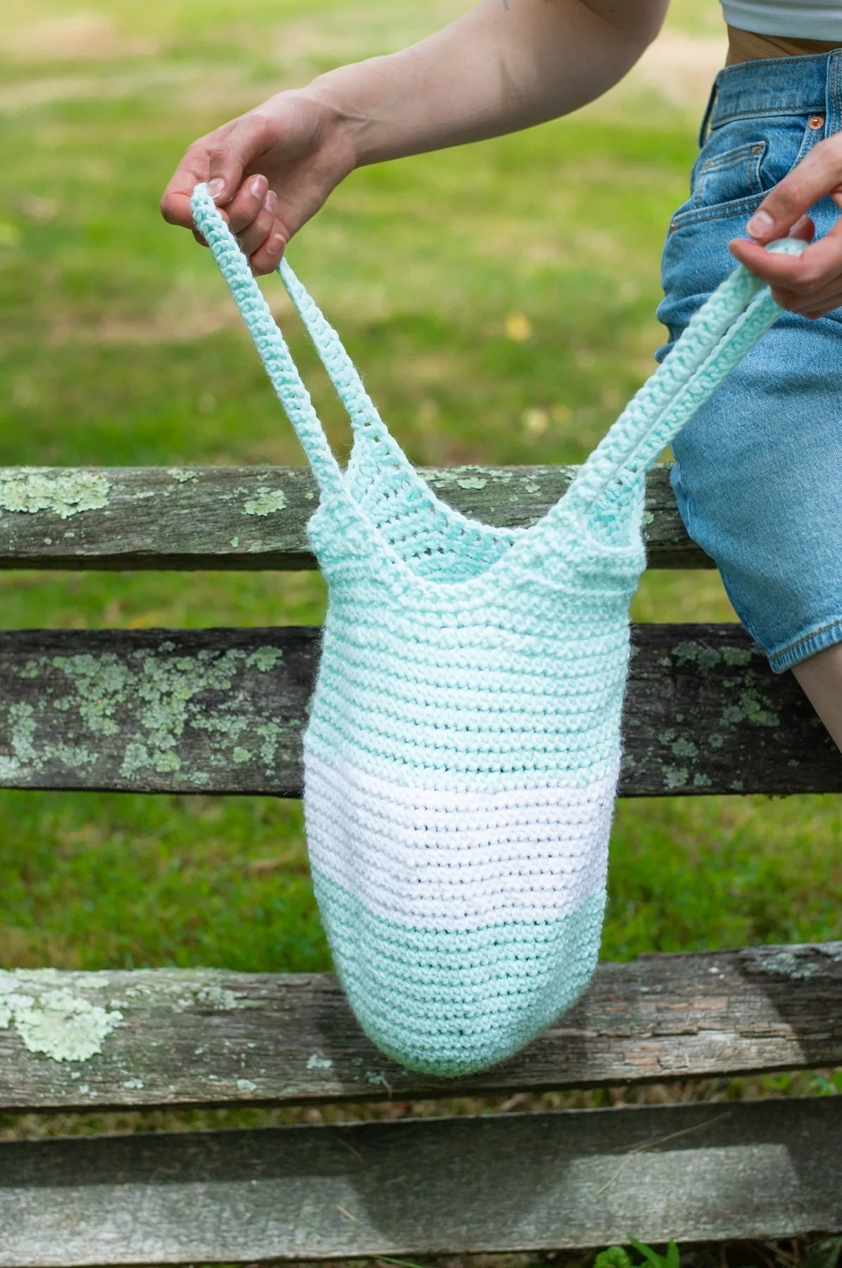 Free Striped Bubble Tote Crochet Pattern