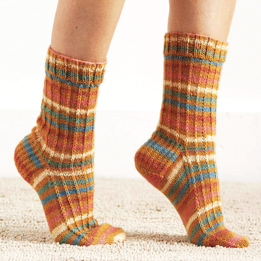 Free Slip Knit Socks Pattern Mary Maxim Ltd 2405