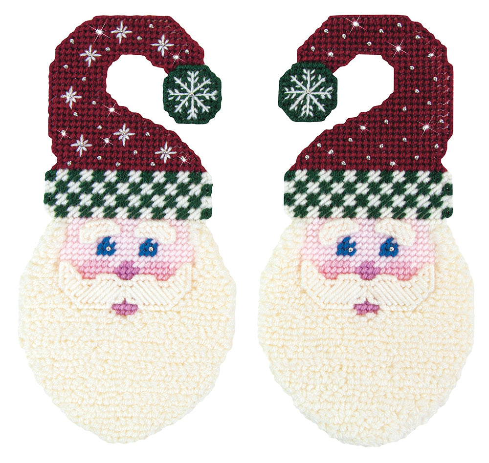 Victorian Santa Door Hangers Plastic Canvas Kit