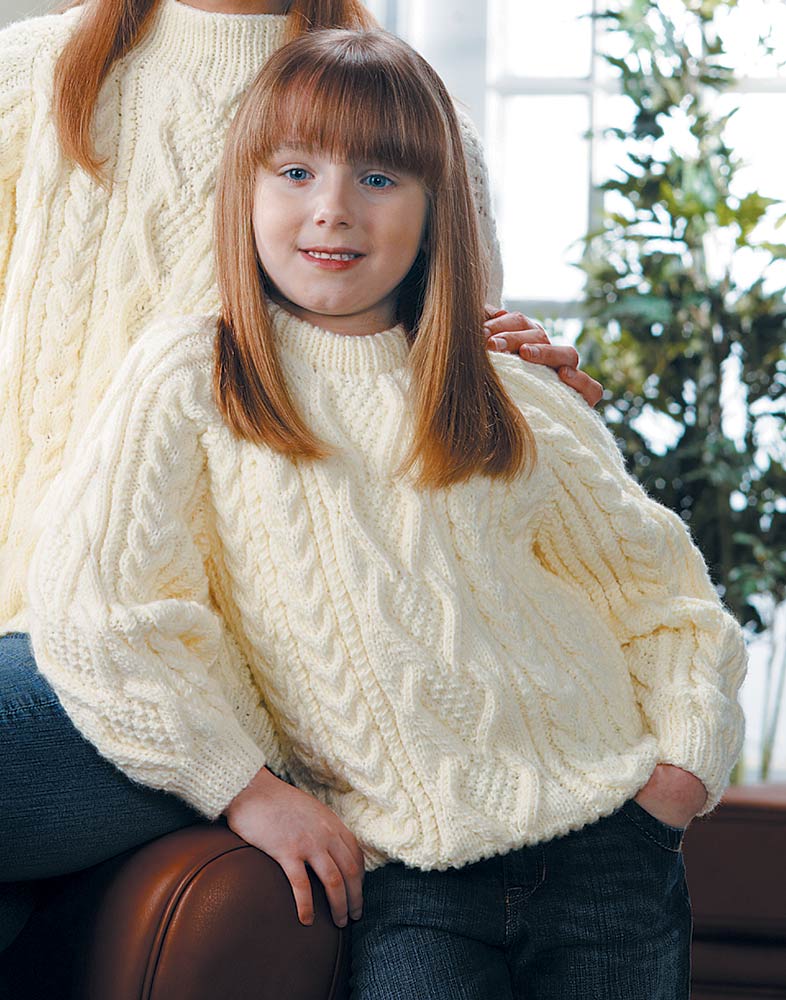 Modèle de pull Aran pour enfant