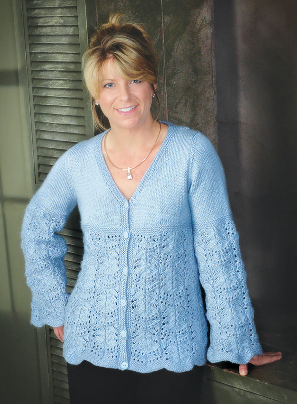 Wavy Lace Border Cardigan Pattern