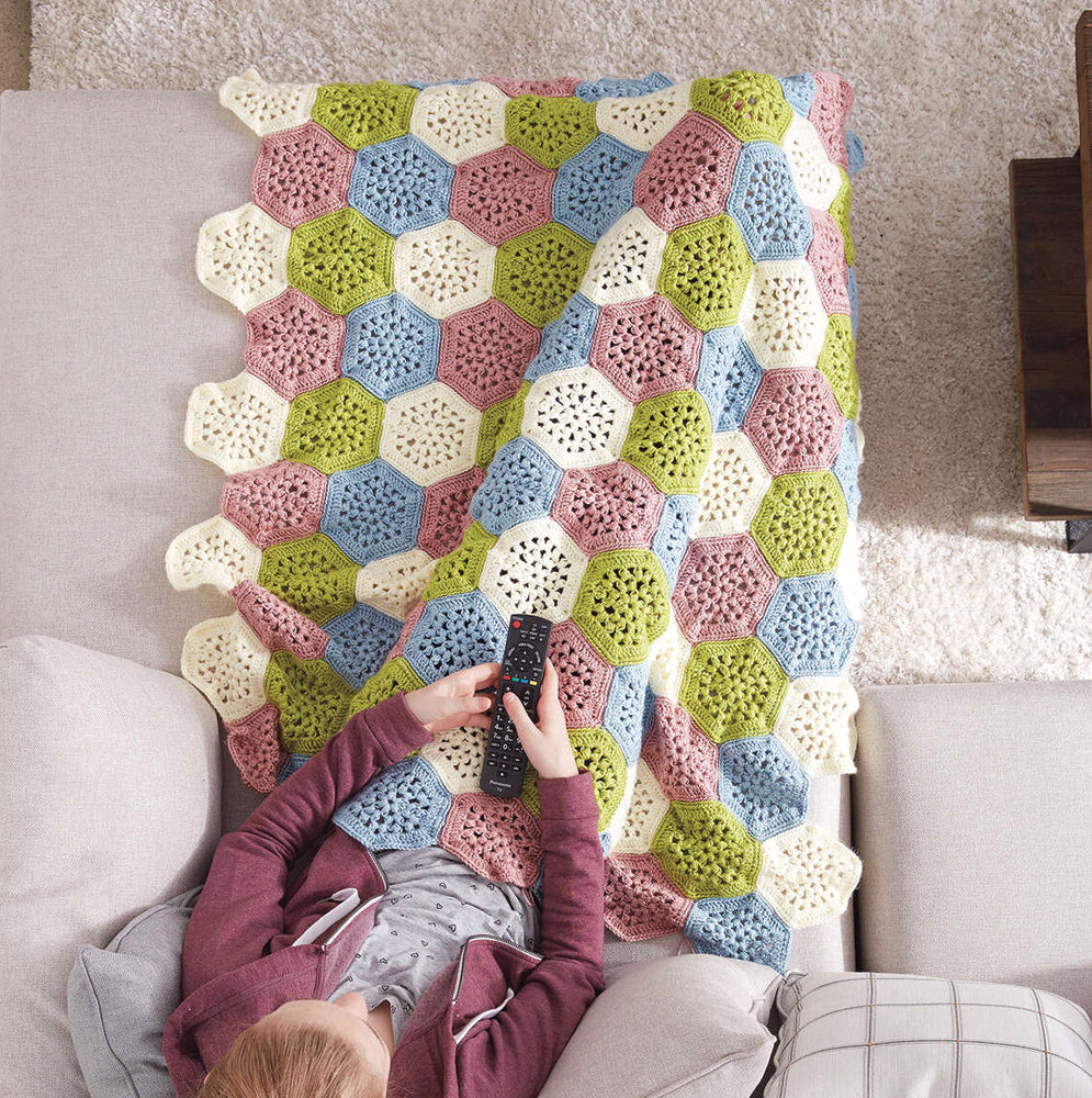 Crochet Hexagon Afghan