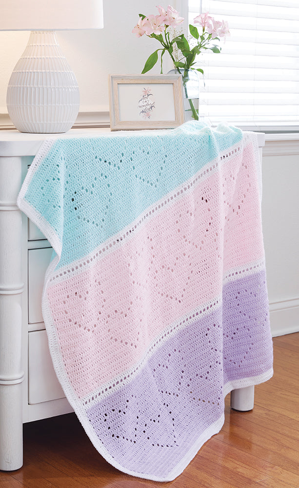 Heart Filet Baby Blanket