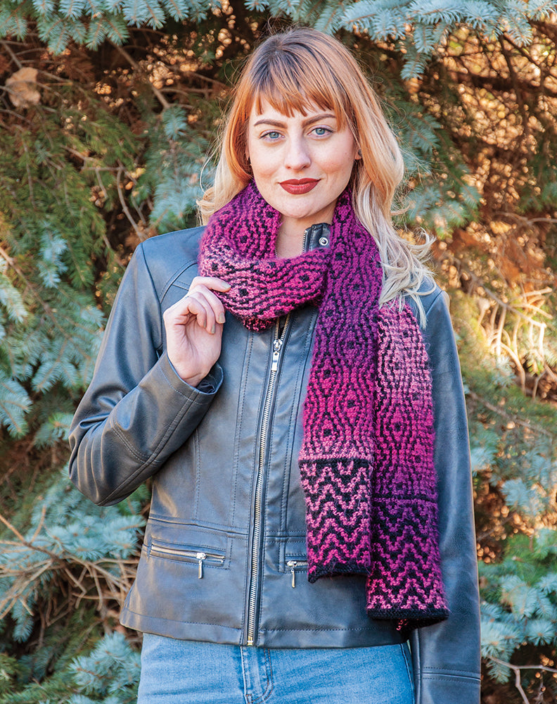 Magenta Mosaic Scarf