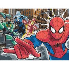 Kit couleur par numéro Spiderman et les méchants